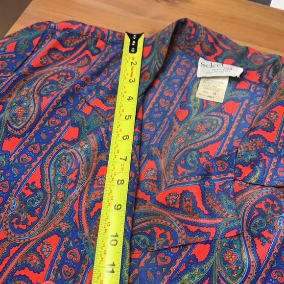 Elite Vintage Double Breasted Jacket / Top, Vibrant Paisley Colours Wrinkle Free - Picture 10 of 13